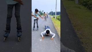 Skating unexpected public reactions😱😭skatersinline skatesskateboardingshortsyt shorts [upl. by Collyer]