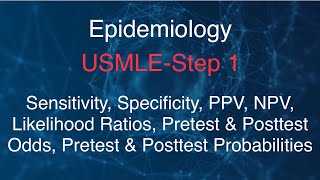 USMLE step 1Epidemiology sensitivity specificity PPV NPV likelihood ratio pretest amp posttest [upl. by Hirz]