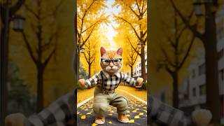 Motor Dance Cat autumn scenery animaldance dancingcat shortsdance [upl. by Valentin955]