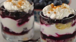 Blueberry Trifle Recipe Demonstration  Joyofbakingcom [upl. by Onej]