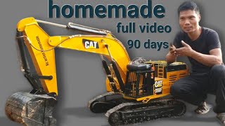 homemade excavator 90 days full metal  rc action homemade [upl. by Kcarb]