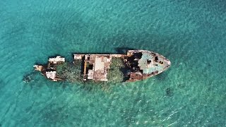 Drone Footage of Shipwreck on Malmok Beach Aruba 111315 [upl. by Ojybbob103]