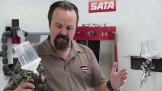 How to Set Air Pressure  Air Volume for a HVLP or RP Spray Gun with SATA [upl. by Hearn]