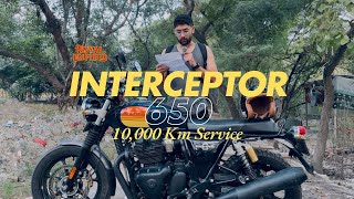 Royal Enfield Interceptor 650  3rd Service Cost  10000 km Service Cost At ₹5200 [upl. by Nyladnewg]