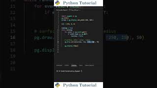 Drawing Circles In Pygame  Python Tutorial [upl. by Illa]