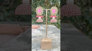 Beautiful Diy Kundan Stone Earrings shorts youtubeshorts diy diyearrings diycrafts earrings [upl. by Moises]