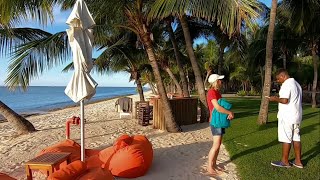 Walking hotel Dinarobin Beachcomber resort POV Mauritius ASMR [upl. by Croydon34]