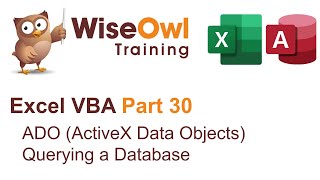 Excel VBA Introduction Part 30  ADO ActiveX Data Objects Querying a Database [upl. by Meredithe]