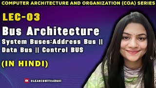 LEC 3BusesBus ArchitectureSystem BusesAddress BusControl BusData BusCOAComputer Architecture [upl. by Olethea34]