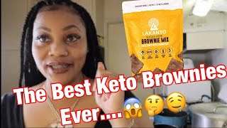 Honest Review on Lakanto Keto Brownie Mix😘😊💕 [upl. by Revlys]