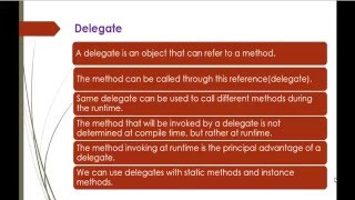 C Beginner to advanced  Lesson 30  Usage Of Delegates  Part 1 [upl. by Laris735]