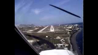 Landing at Santorini Airport LGSR [upl. by Sailesh691]