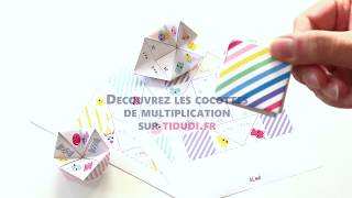 Apprendre facilement les TABLES DE MULTIPLICATION grâce aux cocottes en papier kawaii de tiDudi [upl. by Raseda]