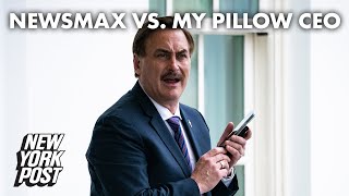 Newsmax anchor walks out of live interview with My Pillow’s Mike Lindell  New York Post [upl. by Vitoria]