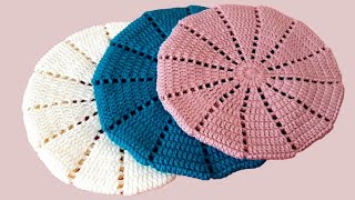 Crochet Beret🧶Easy to Follow tutorial [upl. by Ajile]