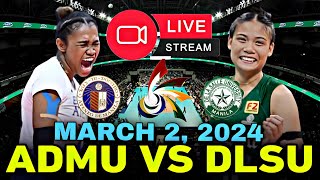 ATENEO VS LA SALLE 🔴LIVE NOW  MARCH 02 2024  UAAP SEASON 86 WOMENS VOLLEYBALL [upl. by Westbrook]