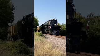 Union Pacific Big Boy 4014 zooms by train steam steamengine bigboy4014 big boy 4014 railroad [upl. by Llertniuq]