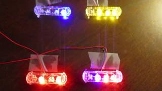 124 Scale Low Profile Flashing LED Police Lightbar Economy E24LB7 [upl. by Merrili]