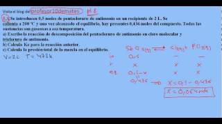 Selectividad química Madrid junio 2012 Equilibrio 5A [upl. by Tommy852]