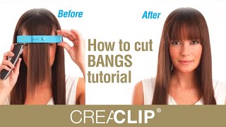 How to Cut BANGS Tutorial  Straight Textured and Side Swept Bangs [upl. by Kelcy]