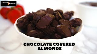 CHOCOLATE COVERED ALMONDS  How to make Chocolate Dipped Almonds Recipe  Budding Flavors [upl. by Enyawed48]