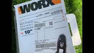 WORX WG309 8Amp 10” Electric Chain and Pole Saw Review [upl. by Aremus]