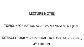 Information System Management  Eps 1 [upl. by Romola390]