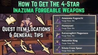 How to get the 4Star Inazuma Forgeable Weapons Northlander Billet Weapons  Genshin Impact Guide [upl. by Aldredge]