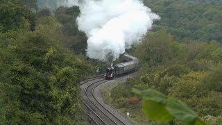 5043 thrashes up Sapperton Bank with The Cotswold Explorer  08102016 [upl. by Pierrepont]