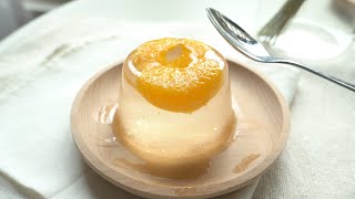 NO GELATIN Orange Konnyaku Jelly  easy homemade orange jelly vlog [upl. by Jourdan]