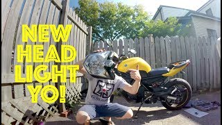 Yamaha Fz6R with Fz8 Xj6N Headlight [upl. by Harri]