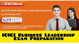 ICICI Business Leadership Program Exam Questions  ICICI Business Leadership Interview Questions [upl. by Salvador507]