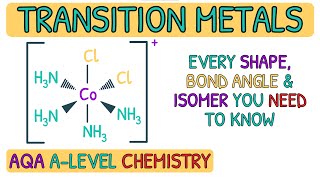 Transition Metals  Complex Shapes and Isomers｜AQA A Level Chemistry [upl. by Dorca]