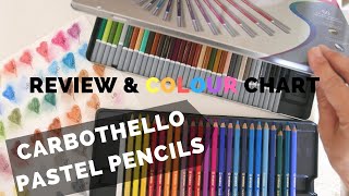 Pastel Pencils 💁Stabilo Carbothello Review amp Color ChartFirst Impressions [upl. by Eidoc]