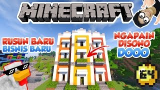 RUMAH SUSUN UNTUK VILLAGER  MINECRAFT SURVIVAL INDONESIA 64 [upl. by Atteuqihc609]