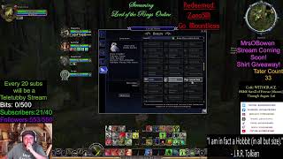 PoteenOBowen playing LOTRO BIRD WATCHING and changes to LOREMASTER [upl. by Nylessoj647]