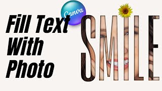 Fill text with Photo  Canva Tutorial Insert Photo to Text Typography Effect [upl. by Haerb666]