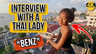 4k Interview with a Thai Lady  Benz 22 from Sisaket She has a YouTube Channel too [upl. by Zosema]