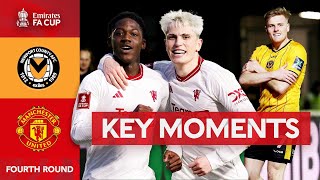 Newport County v Manchester United  Key Moments  Fourth Round  Emirates FA Cup 202324 [upl. by Nylyak]