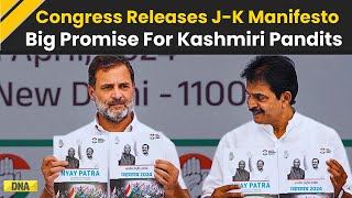 Jammu Kashmir Election 2024 Congress Releases JK Manifesto Promising Statehood Check Full Details [upl. by Tergram245]