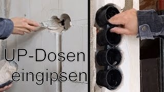 UPDosen  Gerätedosen eingipsen  RohbauElektroinstallation Teil 3 [upl. by Sybyl]