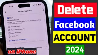 How to Delete Your Facebook Account 2024  Easy Steps [upl. by Shellans33]