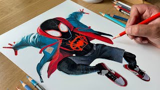 Drawing SpiderMan Miles Morales  SpiderVerse  Artology [upl. by Scoter479]