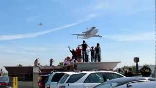 Space Shuttle Endeavour Low pass over LAX north runway [upl. by Marena]