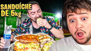 O MAIOR SANDUÍCHE DO MUNDO  React Corbucci Eats [upl. by Netsrejk]