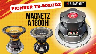 👉full video 👈 pioneer TSW307D2 400w vs magnetz A1800HI 300W subwoofertest basssound [upl. by Atinnor]