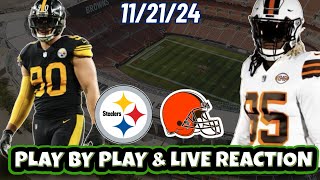 Cleveland Browns vs Pittsburgh Steelers Live Reaction  WEEK 12  1121  NFL  Browns vs Steelers [upl. by Nahtnhoj157]