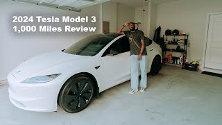 2024 Tesla Model 3 1000 Mile Review  My Thoughts So Far [upl. by Rozalie]