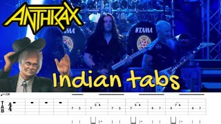 How to play Indians  Anthrax tabs  The Hellion [upl. by Tteirrah203]