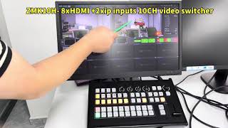 New design 8xHDMI 2xIp inputs 10 channels video switcher [upl. by Euginom]